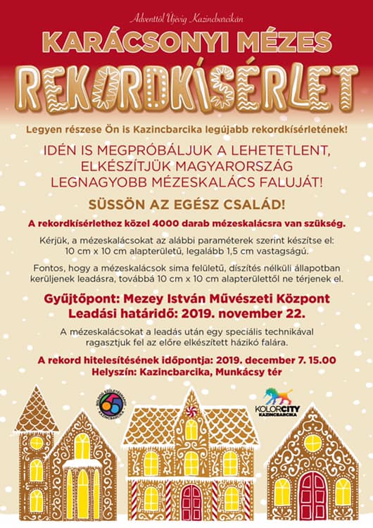 Karácsonyi MÉZES rekordkísérlet Kazincbarcikán