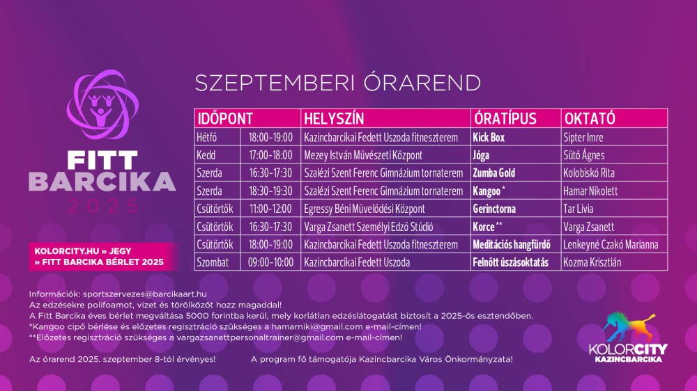 Fitt Barcika 2025 szeptember