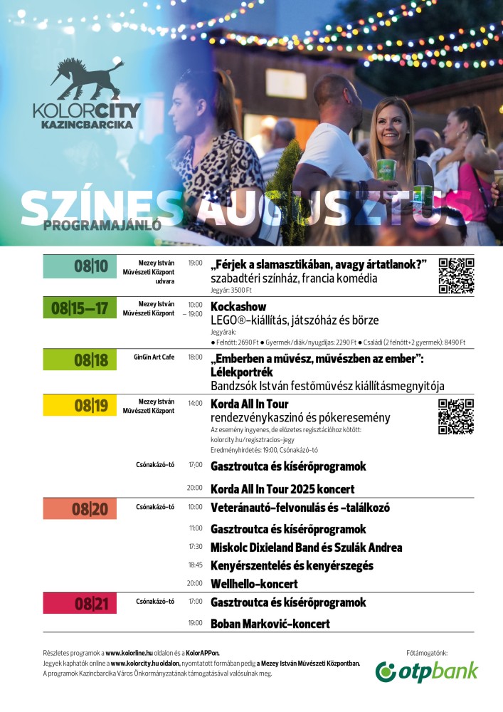 Kolorcity színes augusztus