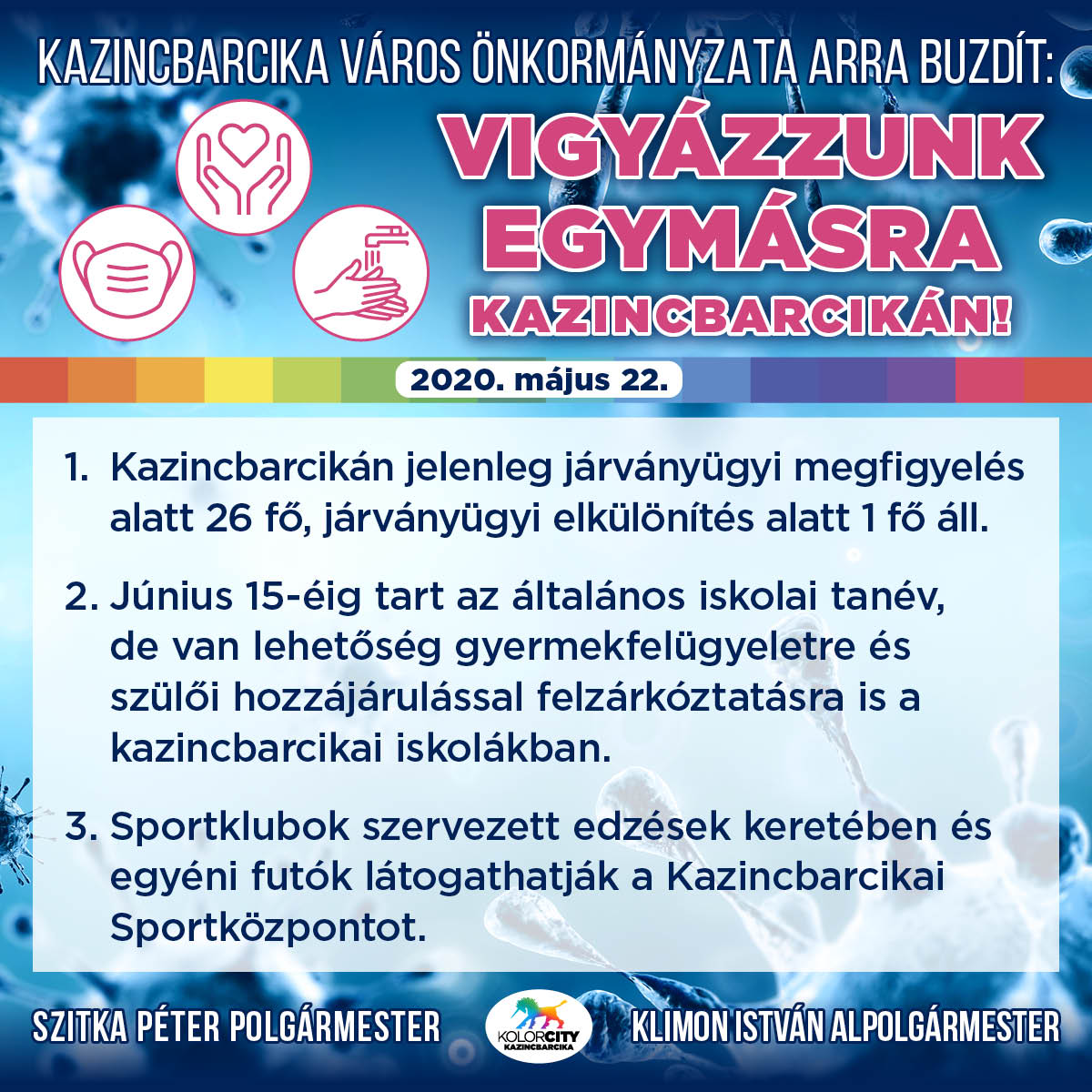 https://kolorline.hu/Vigyázzunk egymásra Kazincbarcikán! – 2020. május 22.