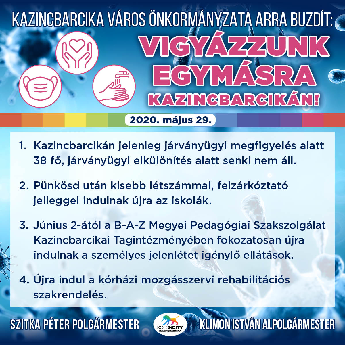https://kolorline.hu/Vigyázzunk egymásra Kazincbarcikán! – 2020. május 29.