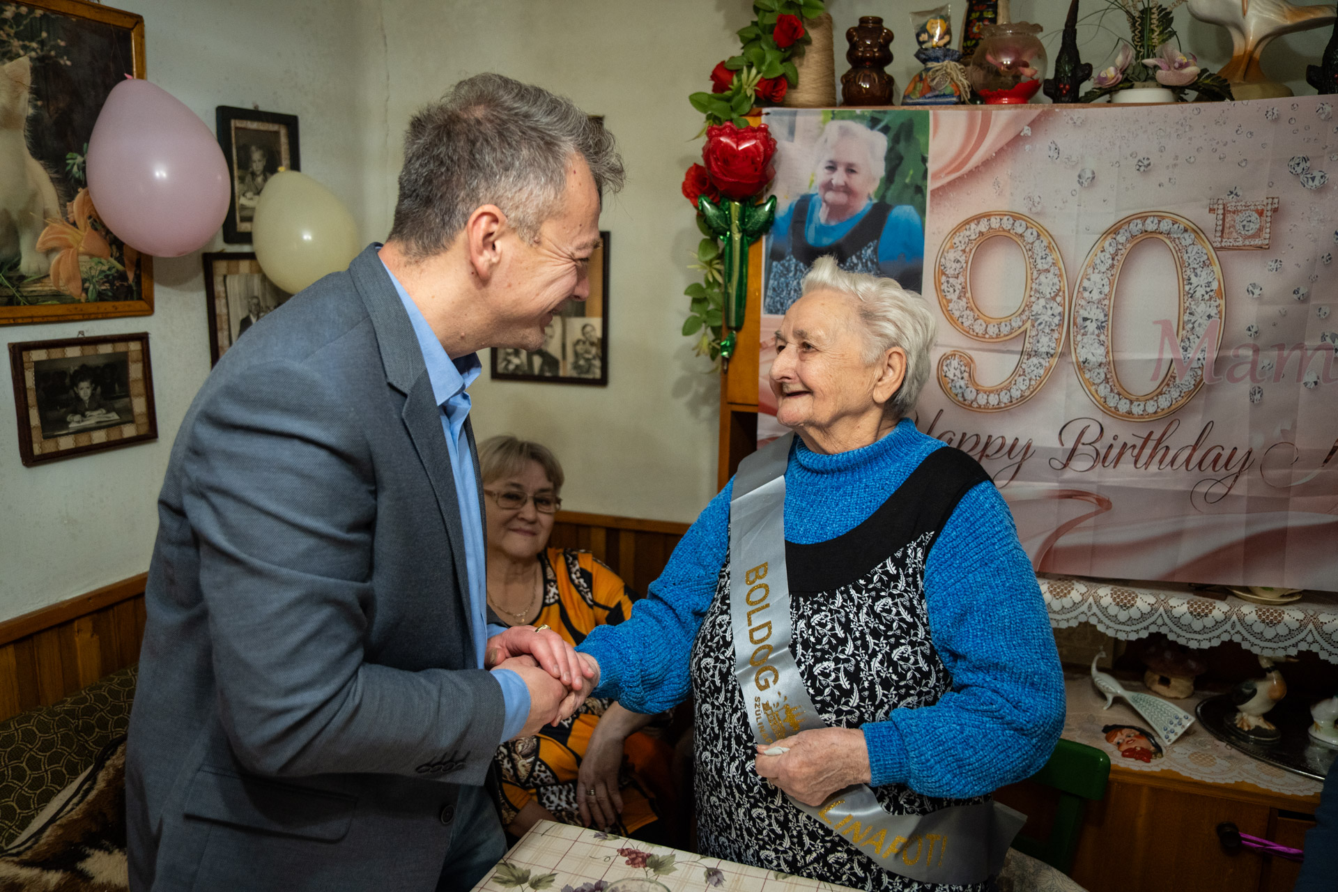 90 éves Tóth Zsigmondné köszöntése
