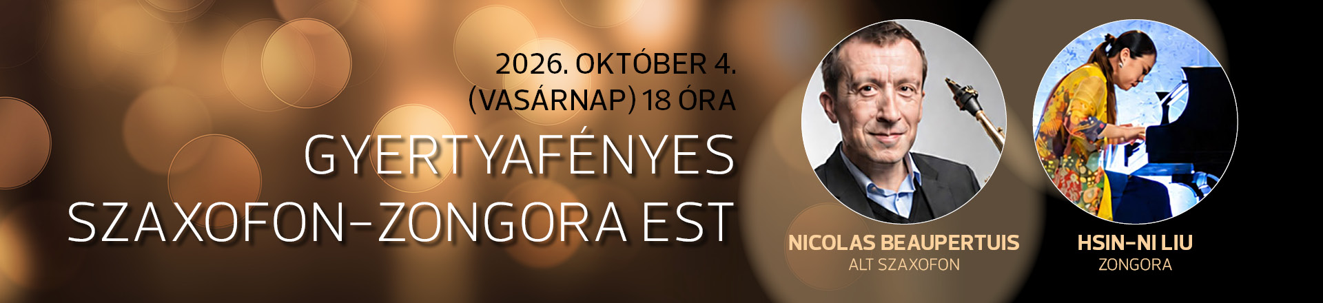 Gyertyafényes szaxofon-zongora est
