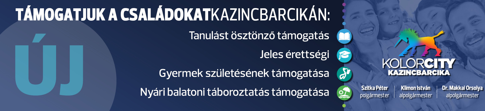 Családbarát támogatások Kazincbarcikán
