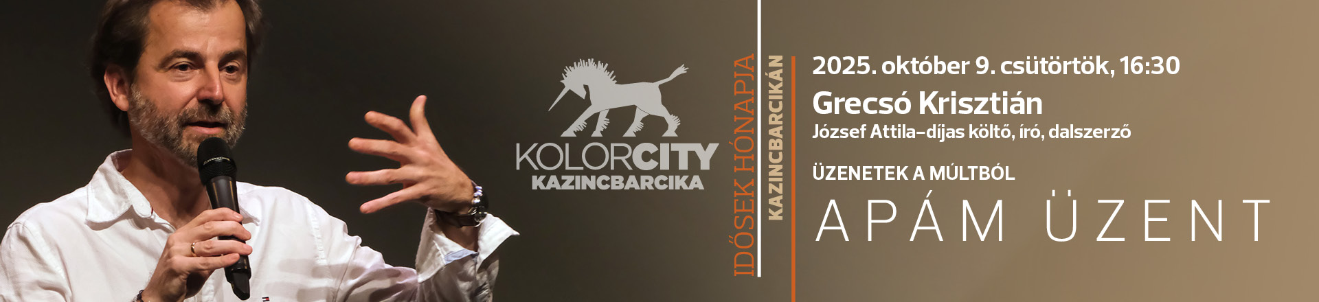 Apám üzent - Grecsó Krisztán család- és emlékezéstörténeti estje